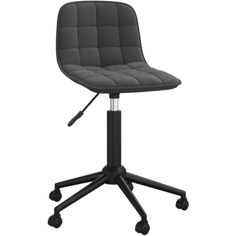 

vidaXL Silla de comedor giratoria de terciopelo negro - Negro