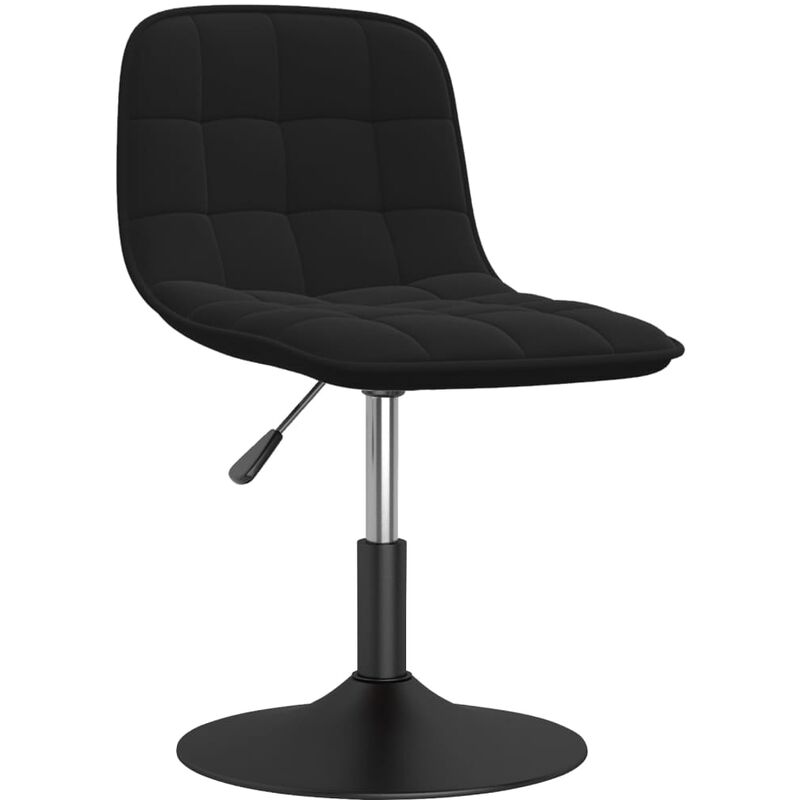 

vidaXL Silla de comedor giratoria de terciopelo negro - Negro
