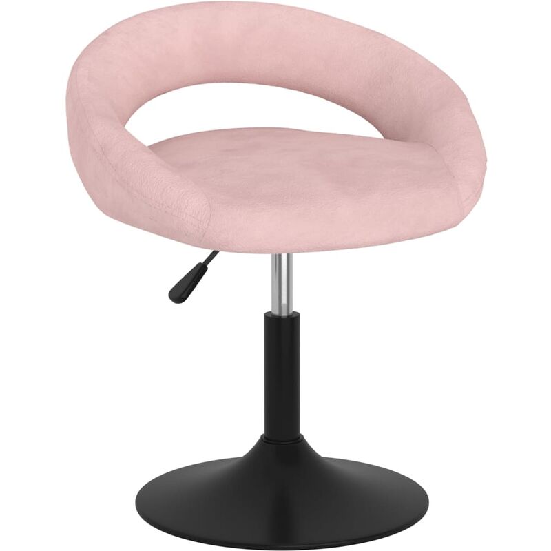 

vidaXL Silla de comedor giratoria de terciopelo rosa - Rosa