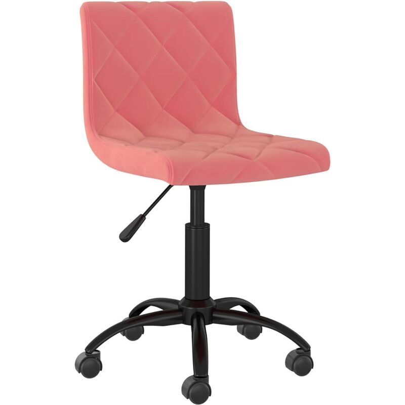 

vidaXL Silla de comedor giratoria de terciopelo rosa - Rosa