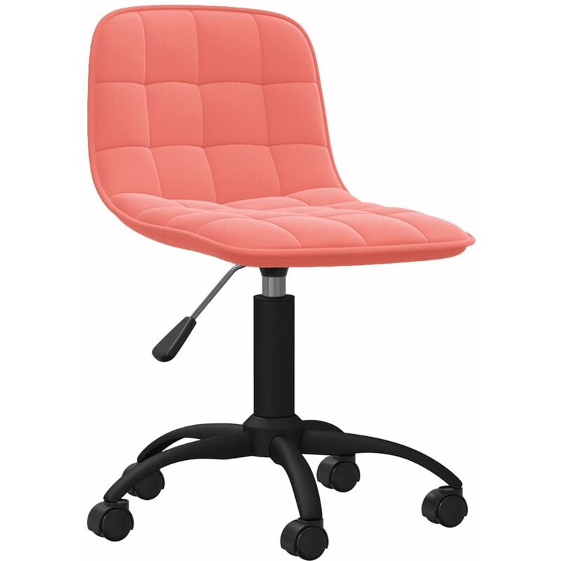 

vidaXL Silla de comedor giratoria de terciopelo rosa - Rosa