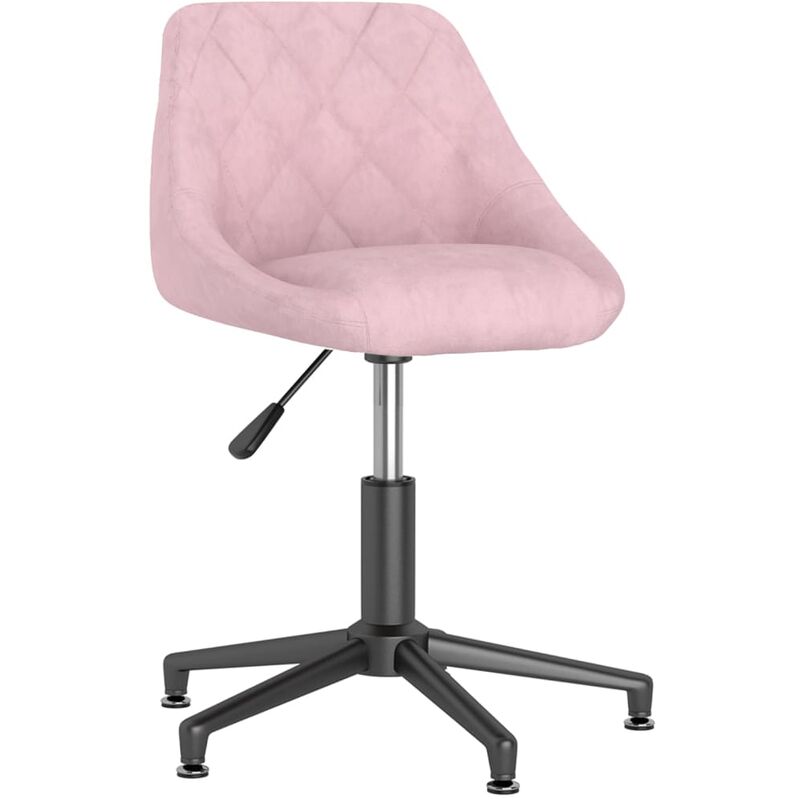 

vidaXL Silla de comedor giratoria de terciopelo rosa - Rosa