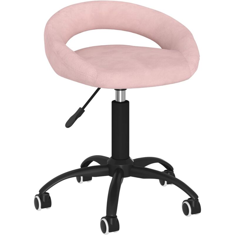 

Silla de comedor giratoria de terciopelo rosa - Rosa - Vidaxl
