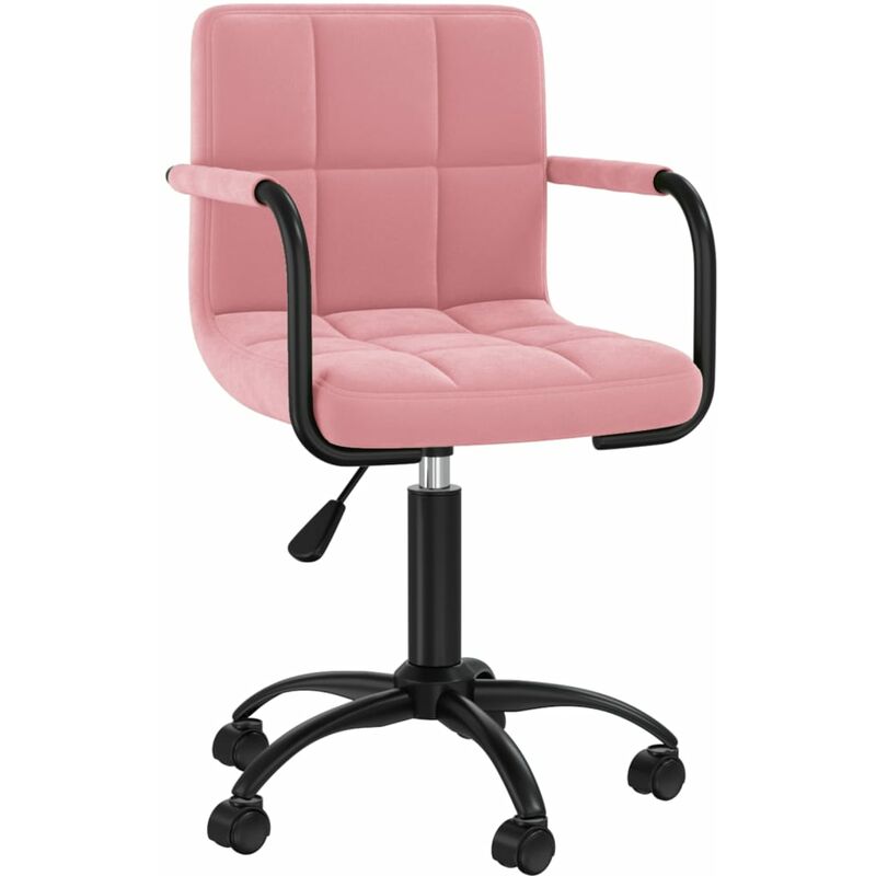 

Silla de comedor giratoria de terciopelo rosa - Rosa - Vidaxl