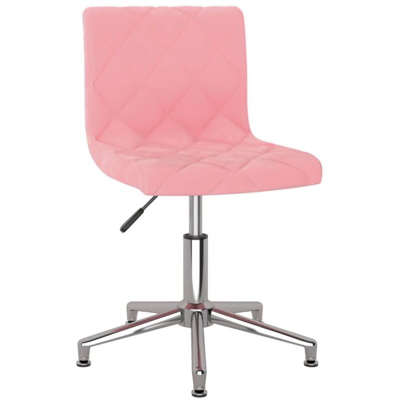 

vidaXL Silla de comedor giratoria de terciopelo rosa - Rosa