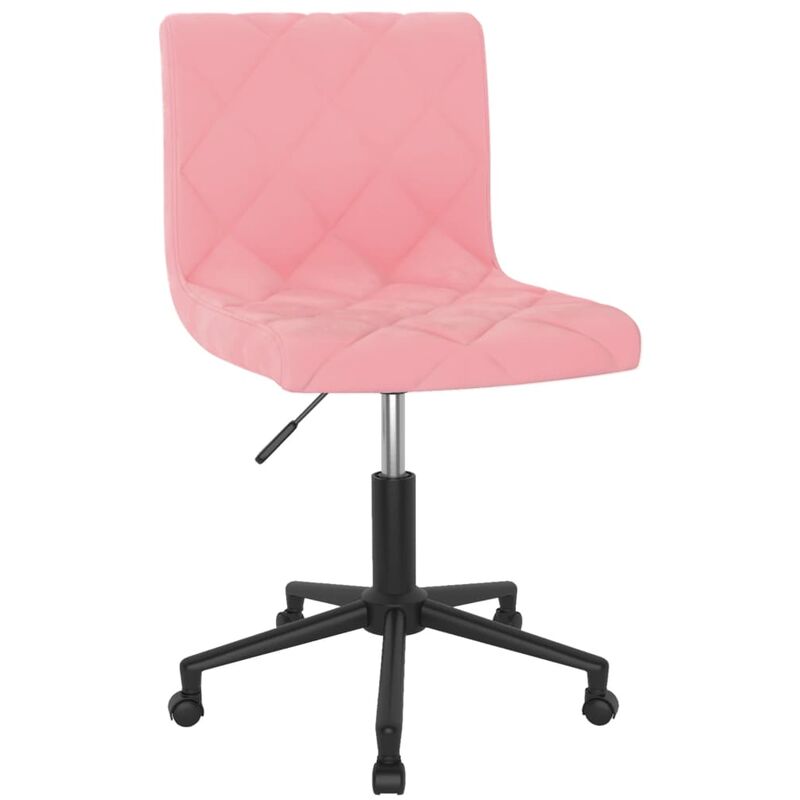 

vidaXL Silla de comedor giratoria de terciopelo rosa - Rosa