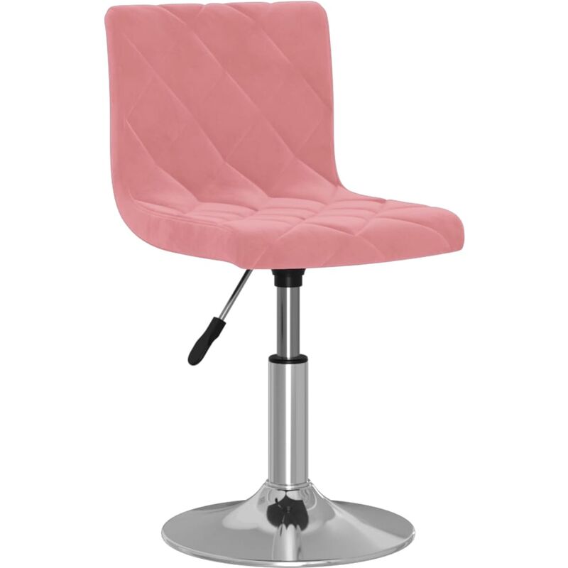 

vidaXL Silla de comedor giratoria de terciopelo rosa - Rosa