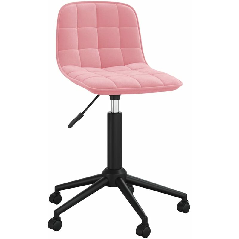 

vidaXL Silla de comedor giratoria de terciopelo rosa - Rosa