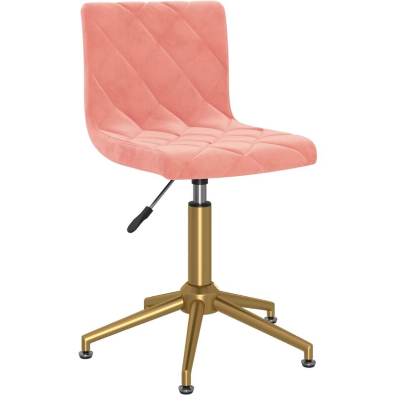 

vidaXL Silla de comedor giratoria de terciopelo rosa - Rosa