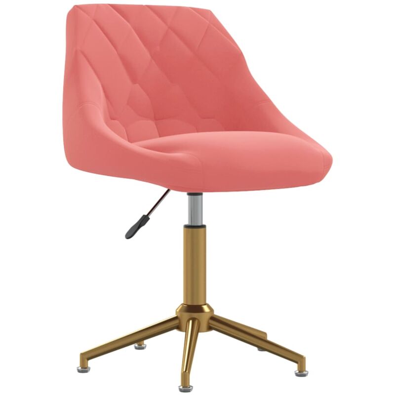 

vidaXL Silla de comedor giratoria de terciopelo rosa - Rosa