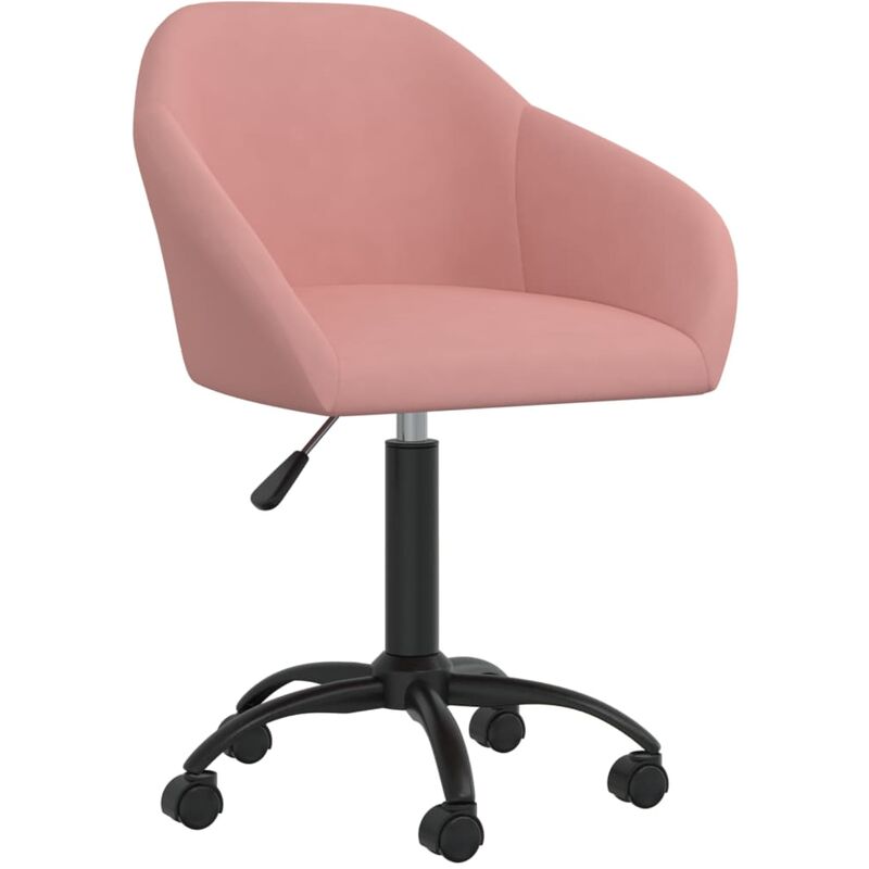 

vidaXL Silla de comedor giratoria de terciopelo rosa - Rosa