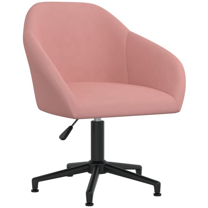 

vidaXL Silla de comedor giratoria de terciopelo rosa - Rosa
