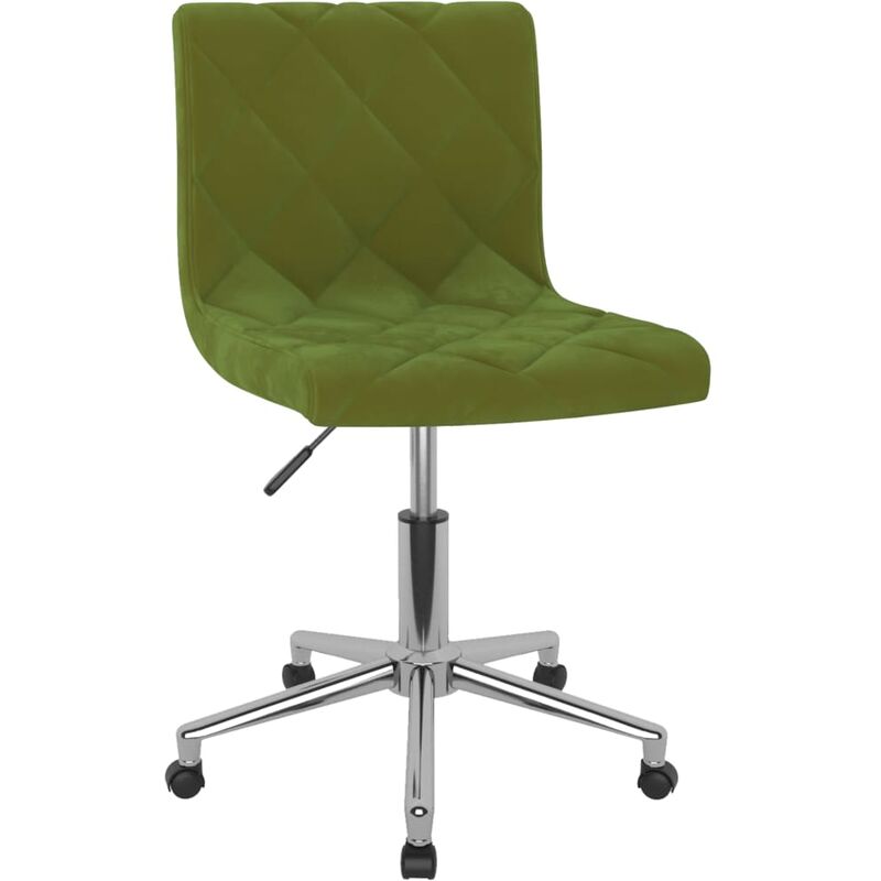 

vidaXL Silla de comedor giratoria de terciopelo verde claro - Verde