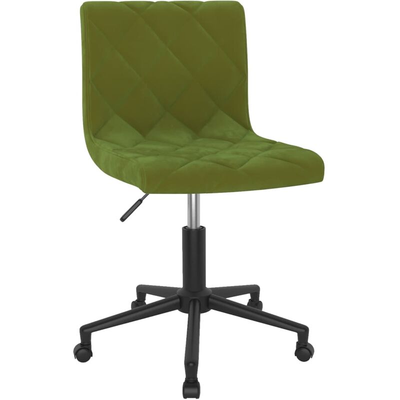 

vidaXL Silla de comedor giratoria de terciopelo verde claro - Verde