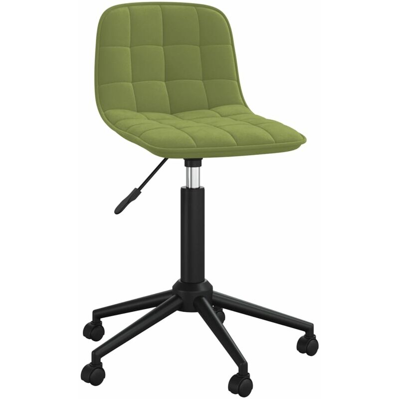 

vidaXL Silla de comedor giratoria de terciopelo verde claro - Verde