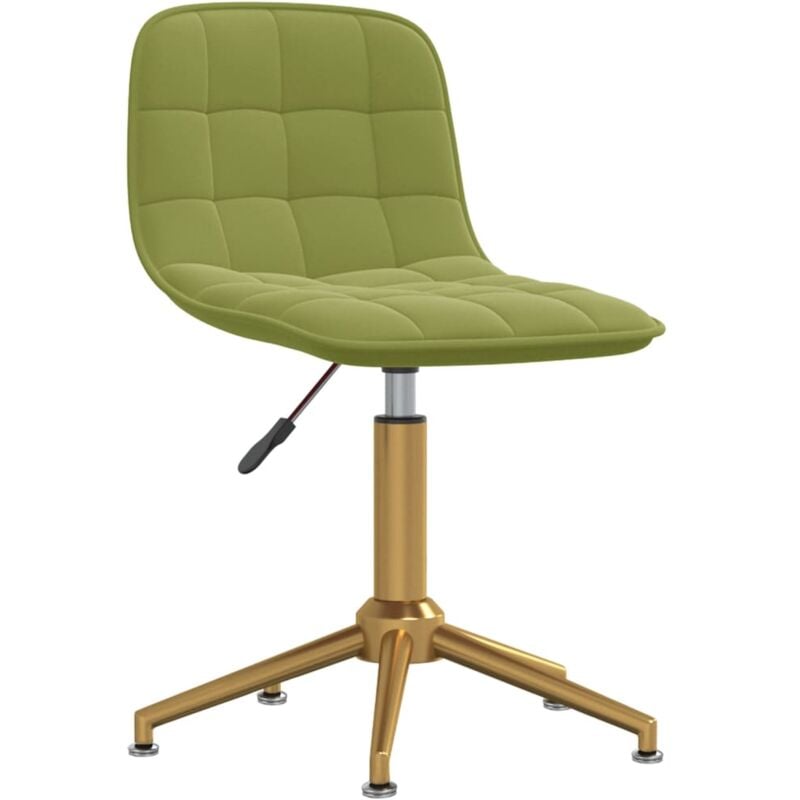 

Silla de comedor giratoria de terciopelo verde claro - Verde - Vidaxl