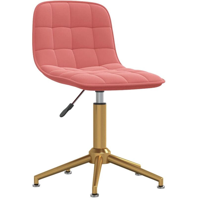 

Silla de comedor giratoria de terciopelo rosa - Rosa - Vidaxl