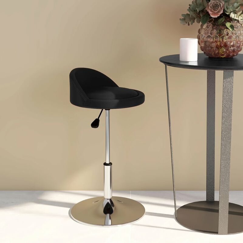 

Silla de comedor giratoria piel sintética negra - Negro - Vidaxl