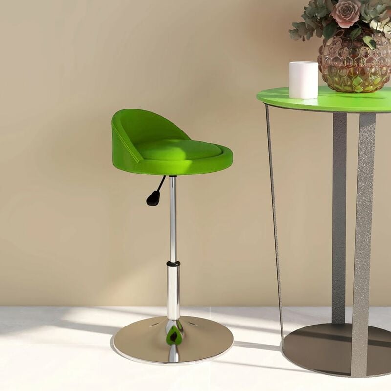 

vidaXL Silla de comedor giratoria cuero sintético verde - Verde