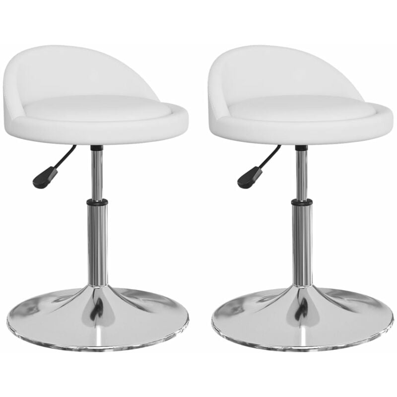 

Sillas de comedor giratorias 2 unidades cuero sintético blanco - Blanco - Vidaxl