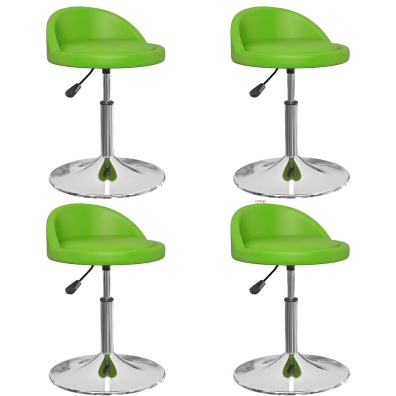 

vidaXL Sillas comedor giratorias 4 unidades cuero sintético verde - Verde