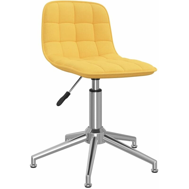 

vidaXL Silla de comedor giratoria tela amarillo - Amarillo