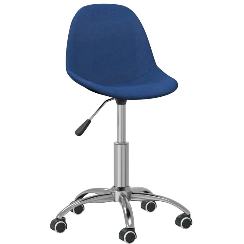 

vidaXL Silla de comedor giratoria tela azul - Azul