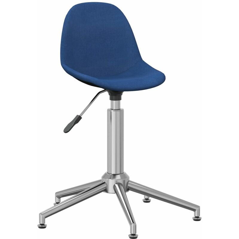 

vidaXL Silla de comedor giratoria tela azul - Azul