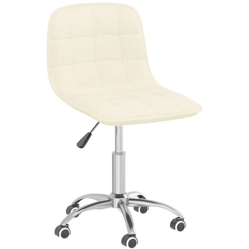 

vidaXL Silla de comedor giratoria tela color crema - Crema