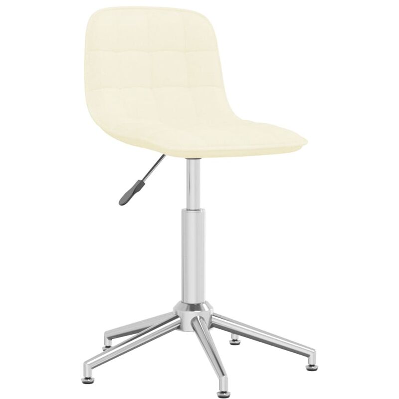

vidaXL Silla de comedor giratoria tela color crema - Crema