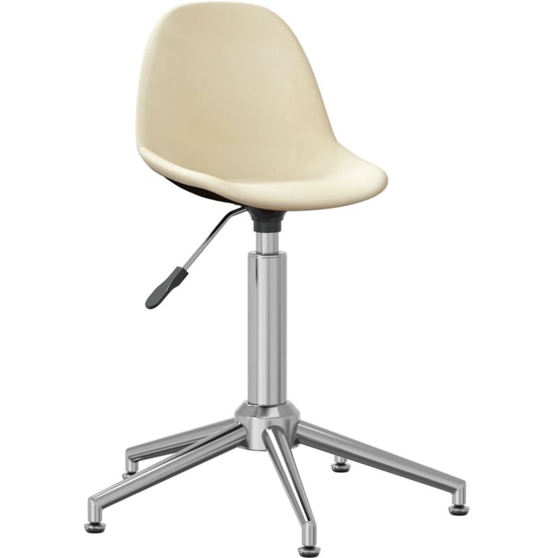 

vidaXL Silla de comedor giratoria tela color crema - Crema