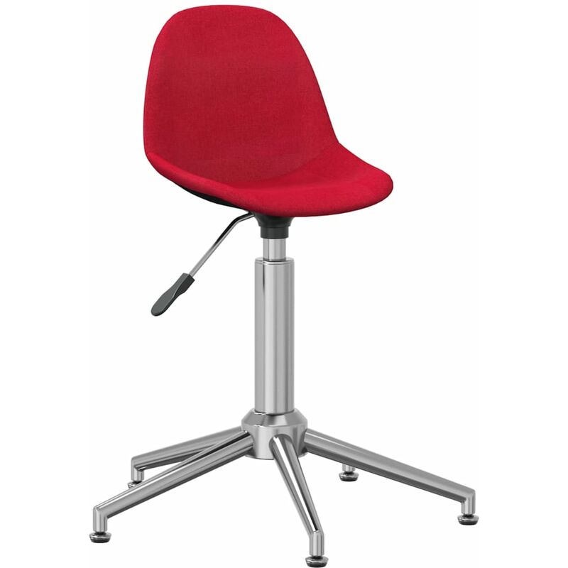 

vidaXL Silla de comedor giratoria tela color vino tinto - Rojo