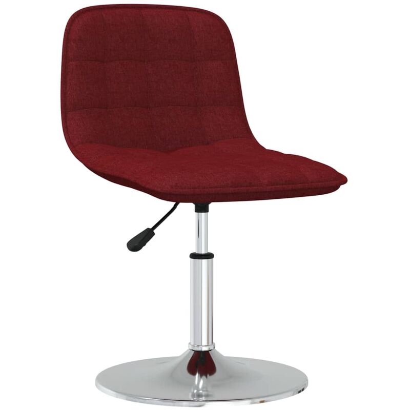 

vidaXL Silla de comedor giratoria tela color vino tinto - Rojo