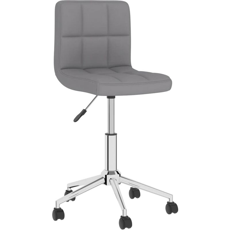 

vidaXL Silla de comedor giratoria tela gris claro - Gris