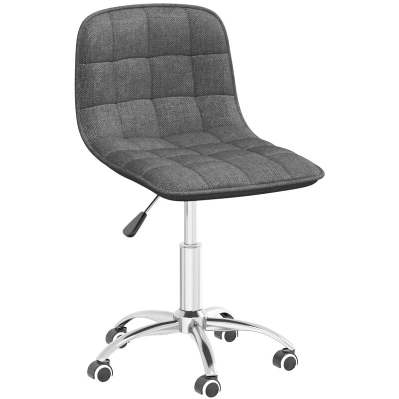 

vidaXL Silla de comedor giratoria tela gris claro - Gris