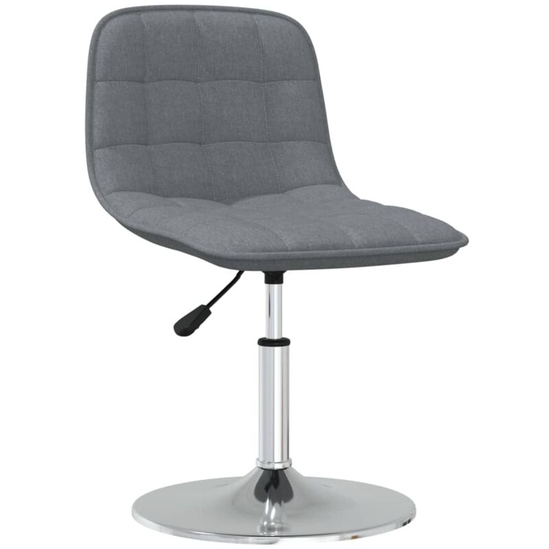 

vidaXL Silla de comedor giratoria tela gris claro - Gris