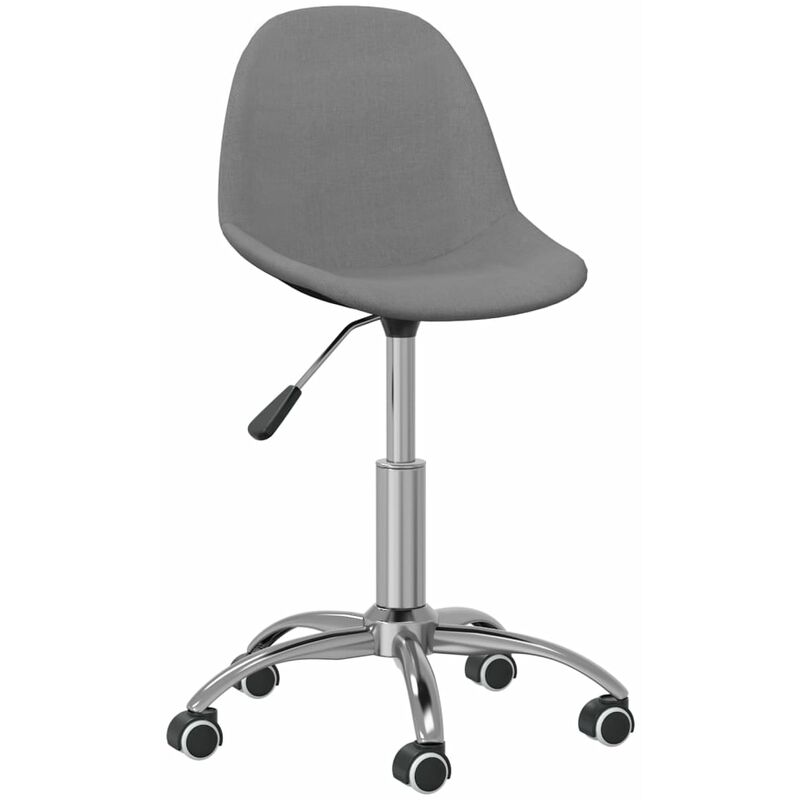 

vidaXL Silla de comedor giratoria tela gris claro - Gris