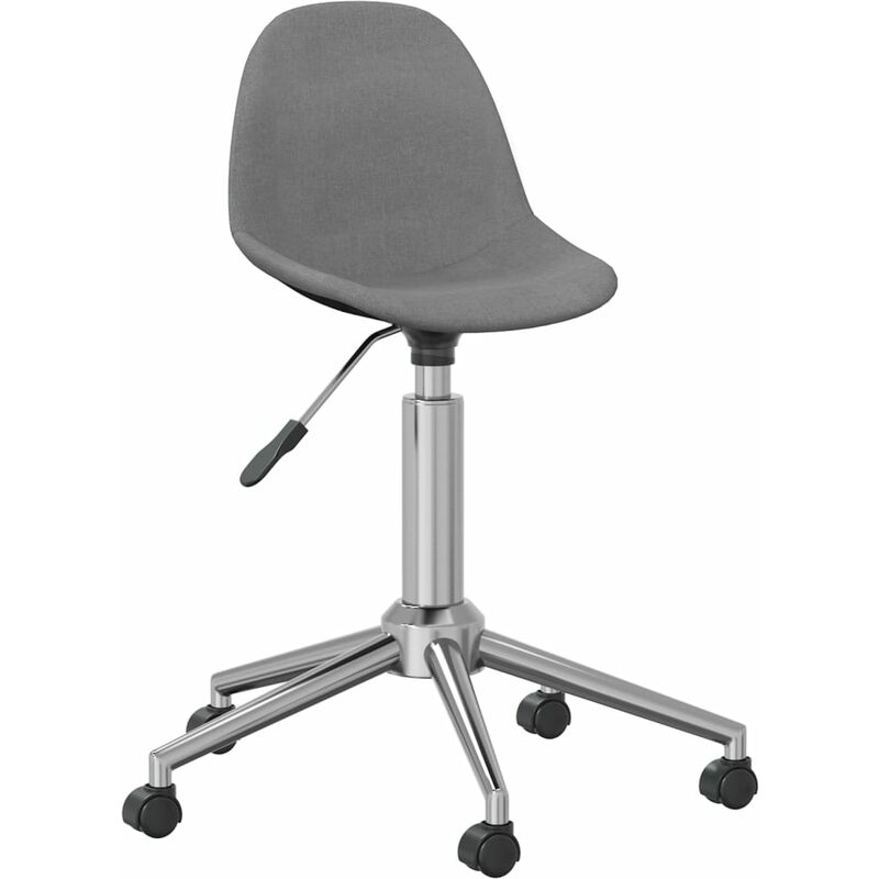 

vidaXL Silla de comedor giratoria tela gris claro - Gris