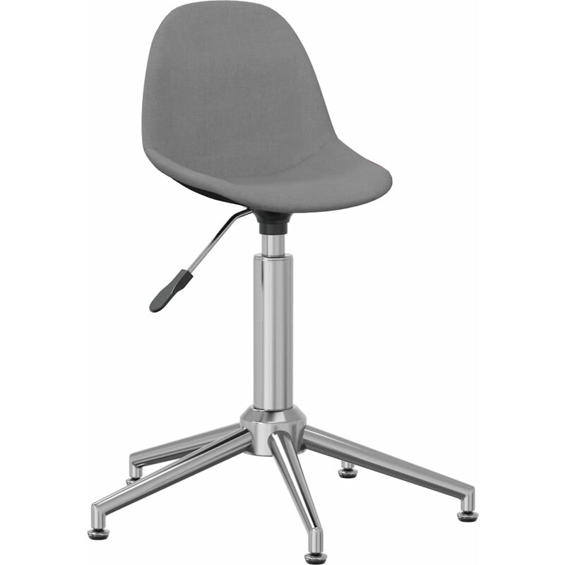 

vidaXL Silla de comedor giratoria tela gris claro - Gris
