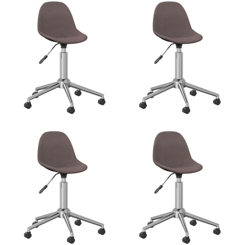 

vidaXL Sillas de comedor giratorias tela 4 uds gris taupe - Gris Topo