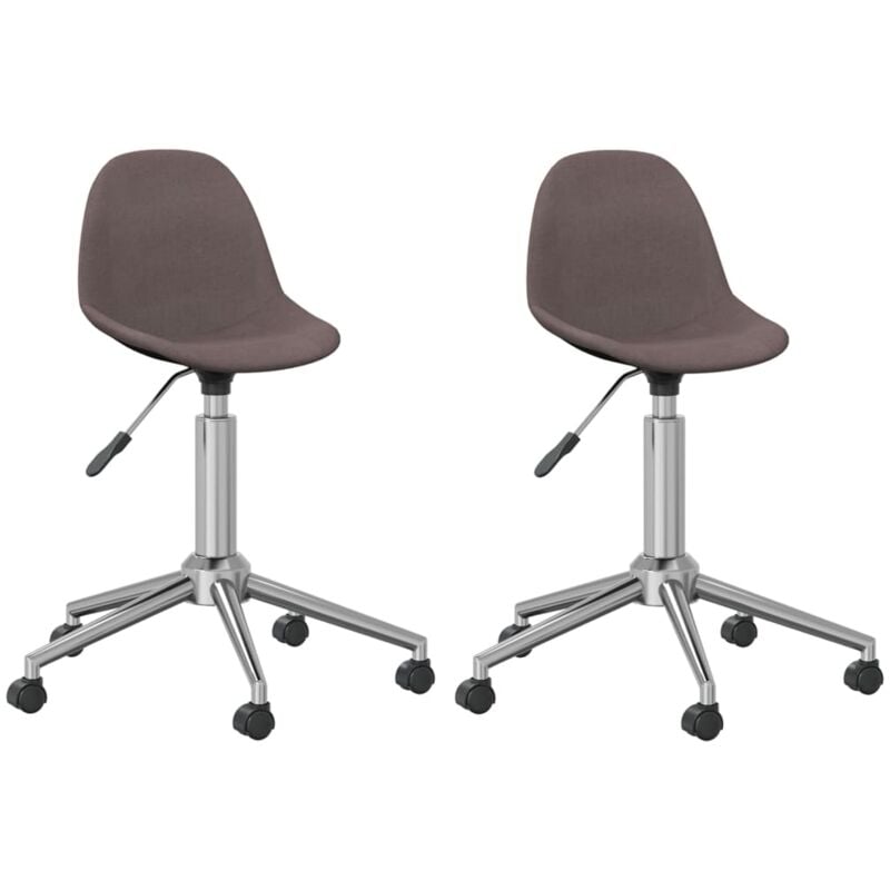 

vidaXL Sillas de comedor giratorias tela 2 uds gris taupe - Gris Topo