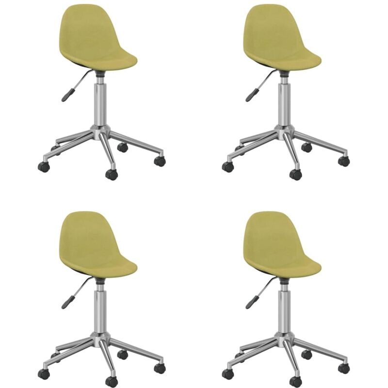 

vidaXL Sillas de comedor giratorias tela 4 uds verde - Verde