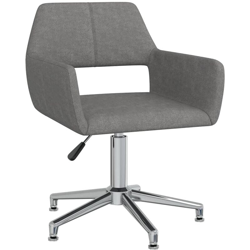 

vidaXL Silla de comedor giratoria tela gris claro - Gris