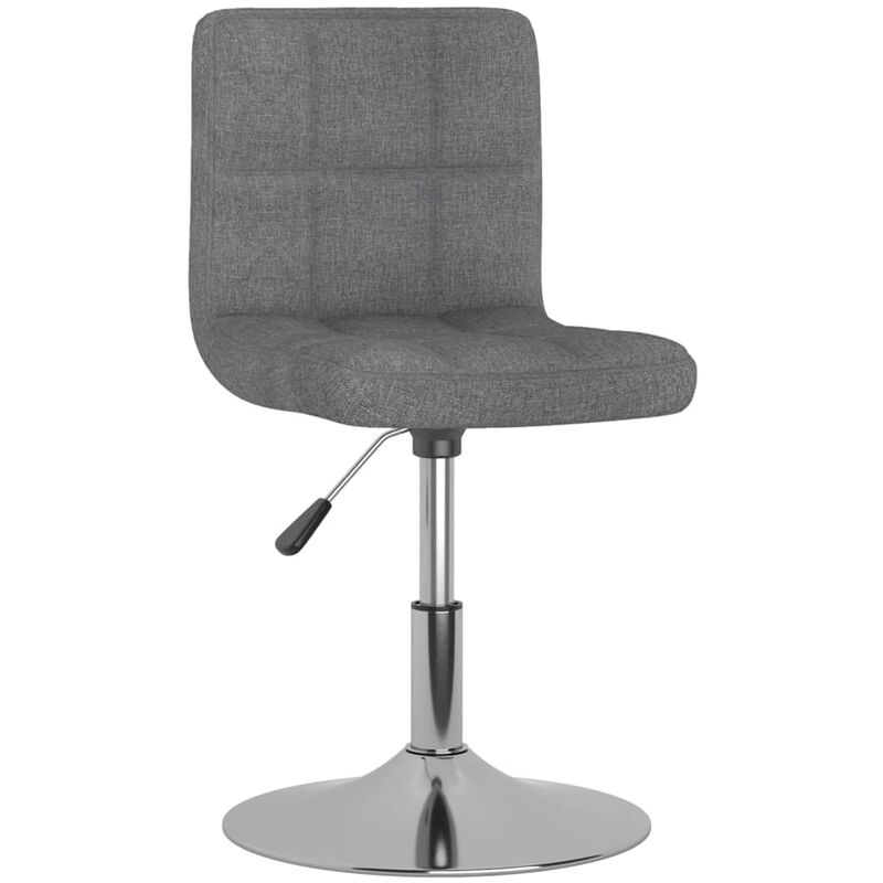 

vidaXL Silla de comedor giratoria tela gris claro - Gris