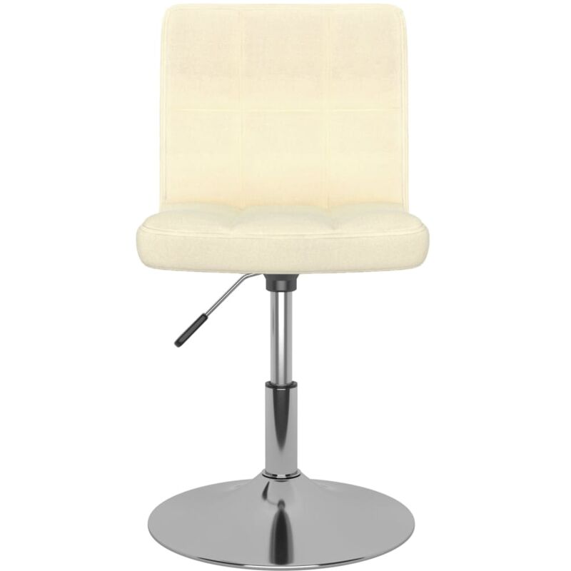 

vidaXL Silla de comedor giratoria tela color crema - Crema