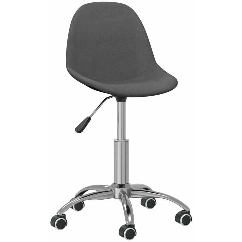 

vidaXL Silla de comedor giratoria tela gris oscuro - Gris