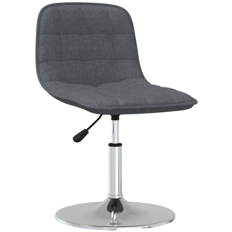 

vidaXL Silla de comedor giratoria tela gris oscuro - Gris