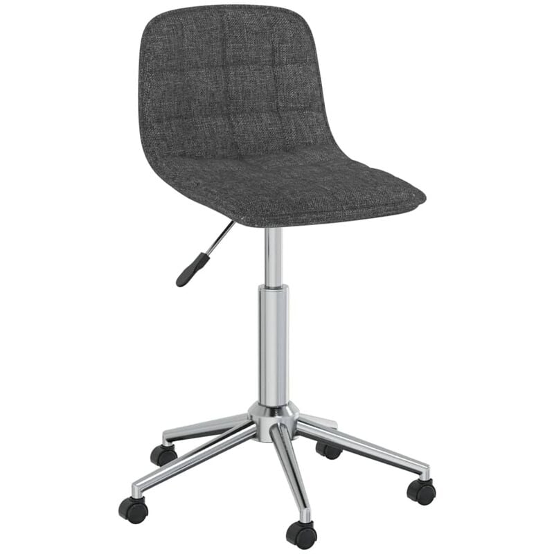 

vidaXL Silla de comedor giratoria tela gris oscuro - Gris