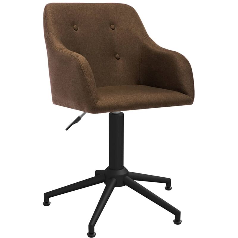 

vidaXL Silla de comedor giratoria tela marrón - Marrón