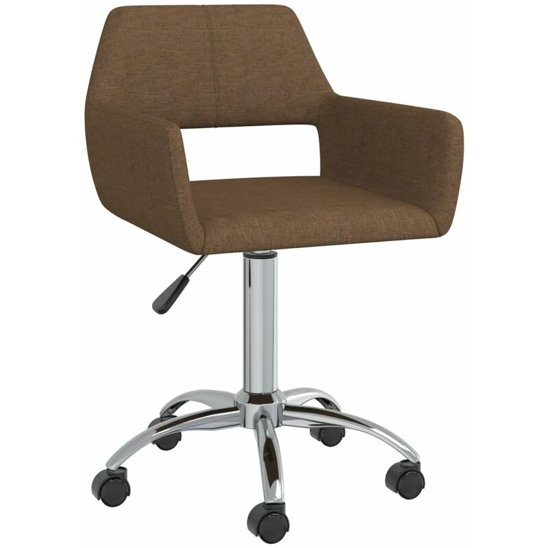 

vidaXL Silla de comedor giratoria tela marrón - Marrón